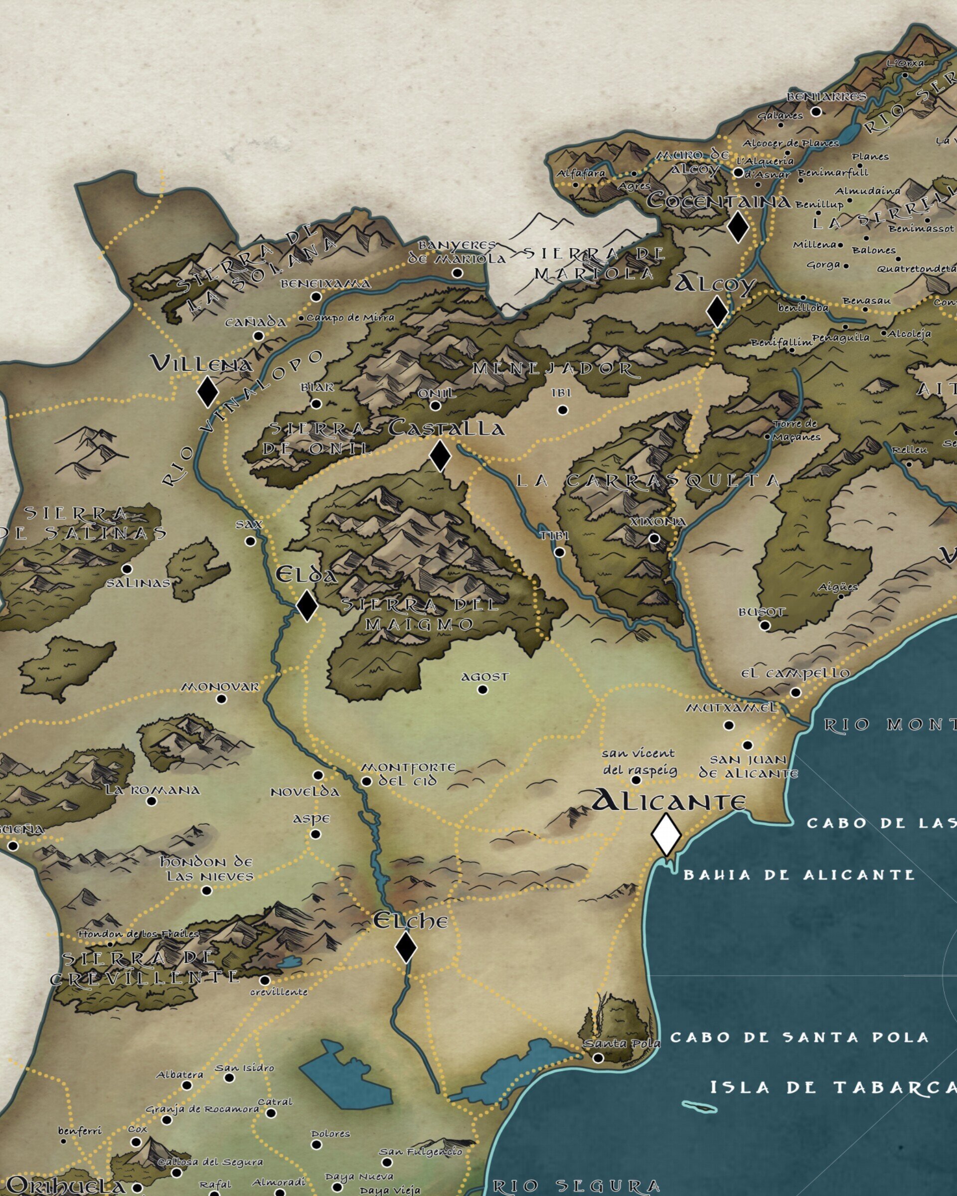 Mapa Provincia de Alicante - 2