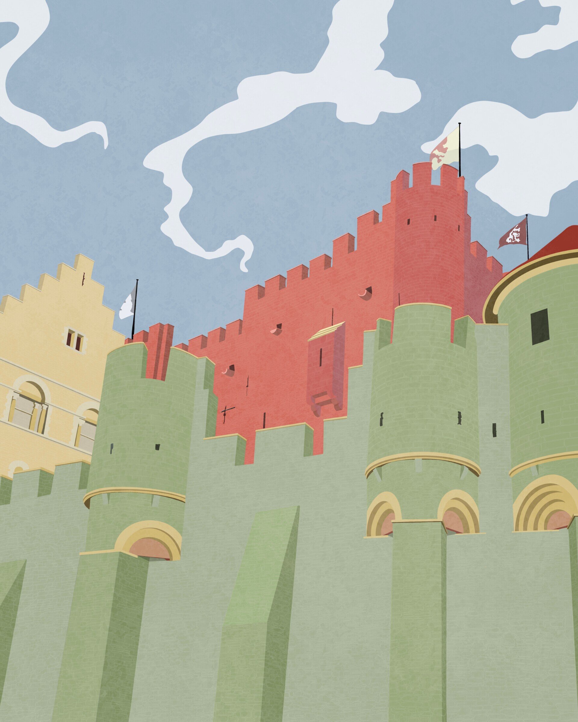 Print Castillo de Gravensteen de Gante - 2