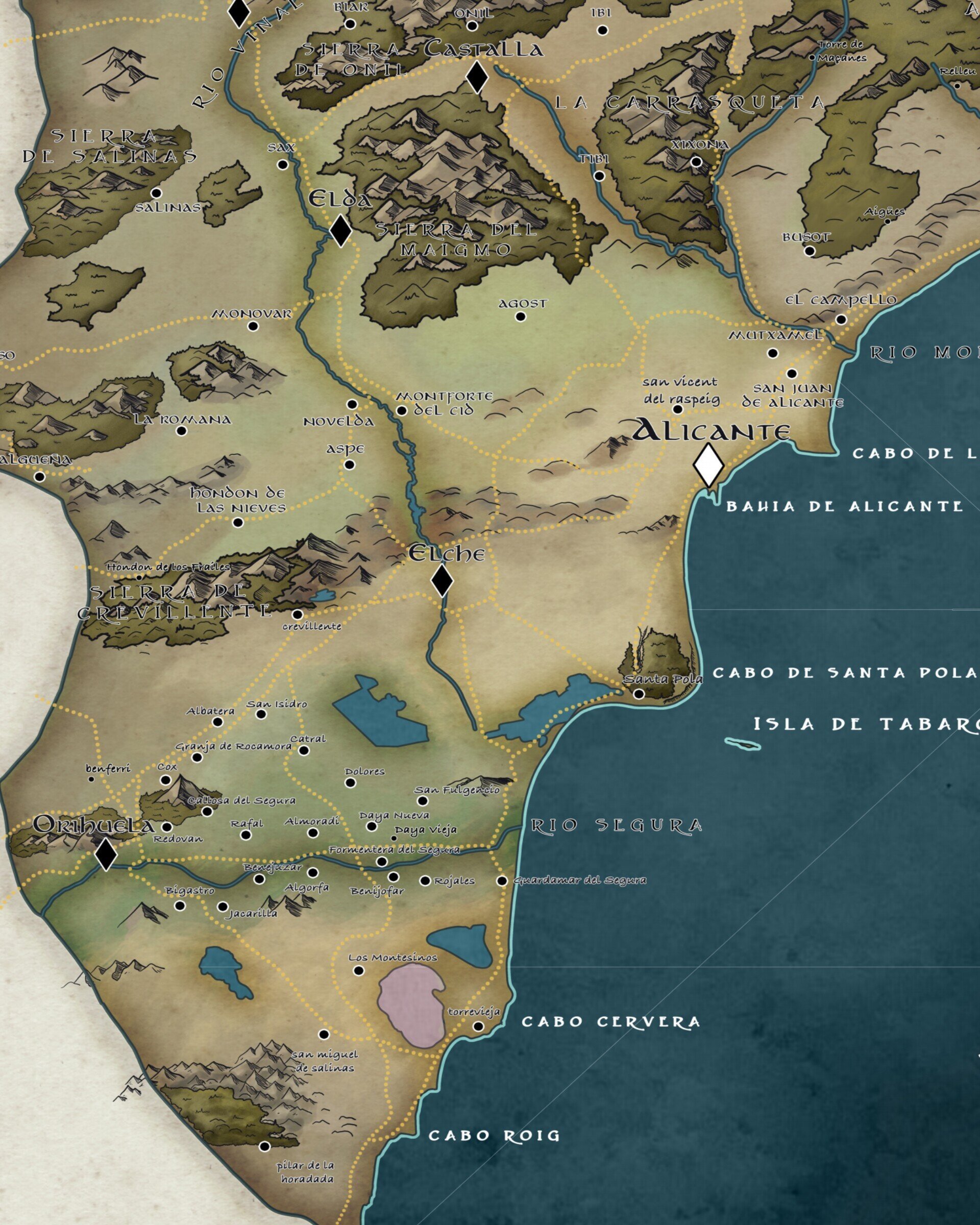 Mapa Provincia de Alicante - 4