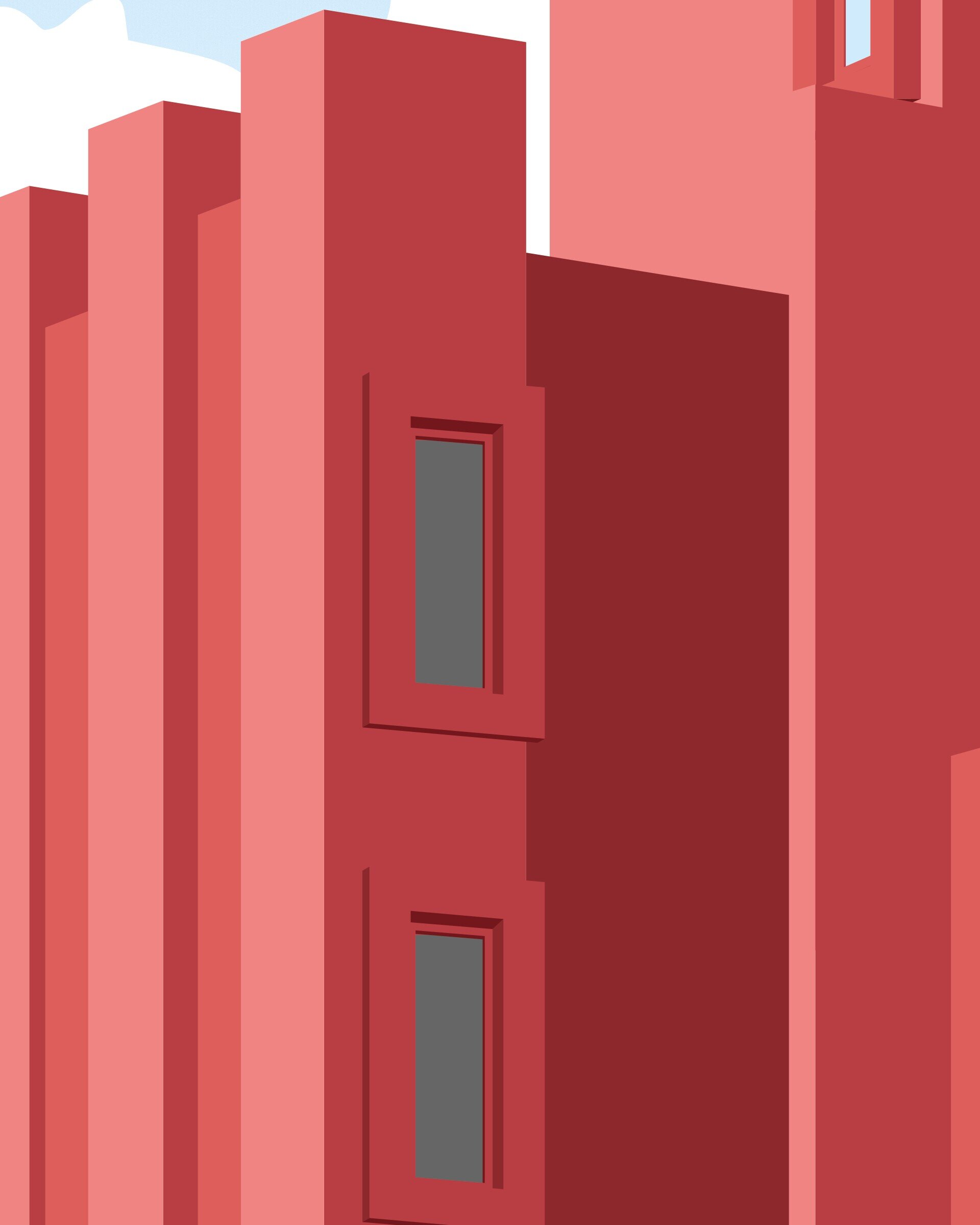 Muralla Roja de Calpe - geometrías - 3