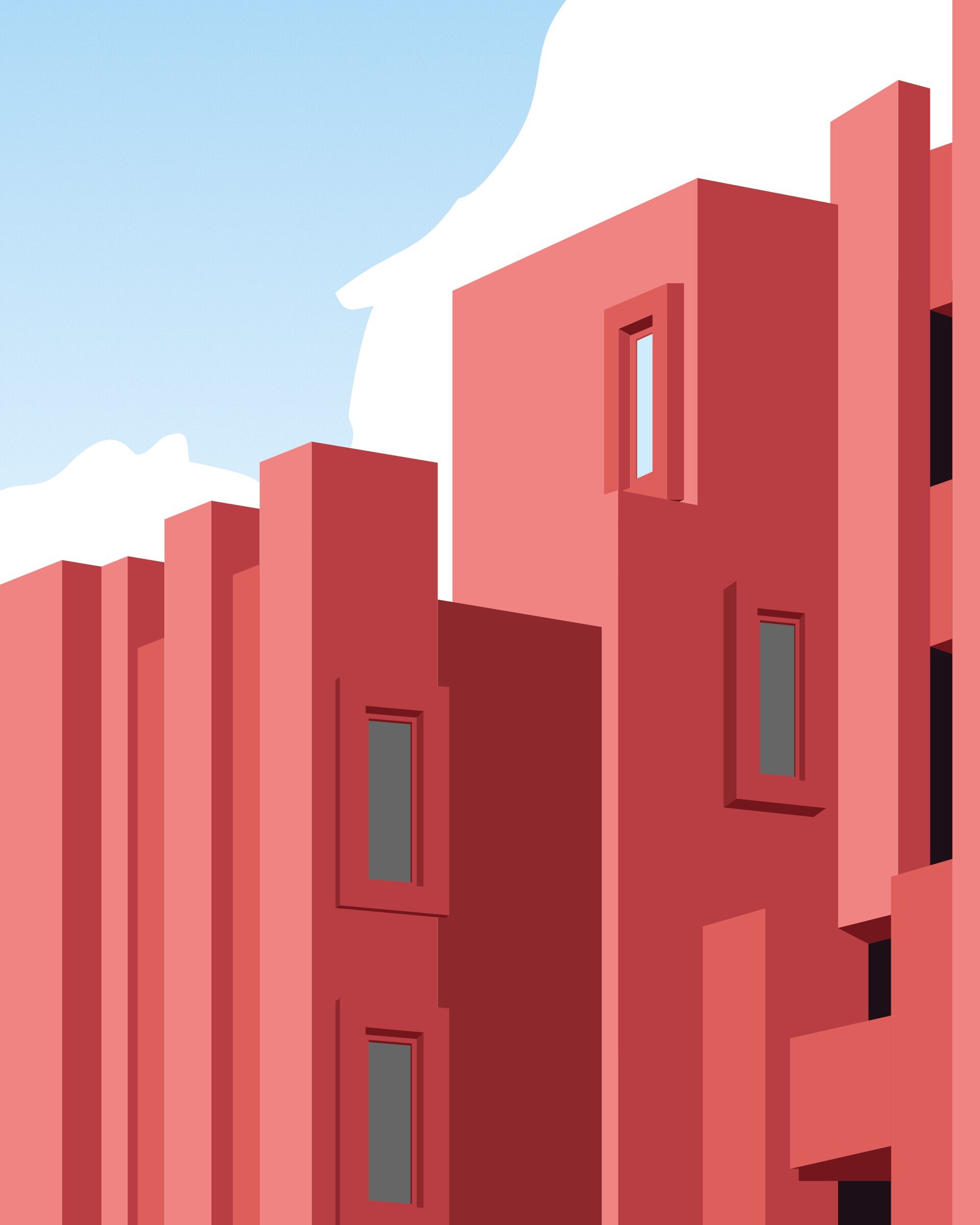 Muralla Roja de Calpe - geometrías - 4